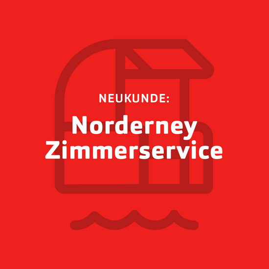 Nordseeluft²: Norderney Zimmerservice Rote Kachel für Neukunde Norderney Zimmerservice