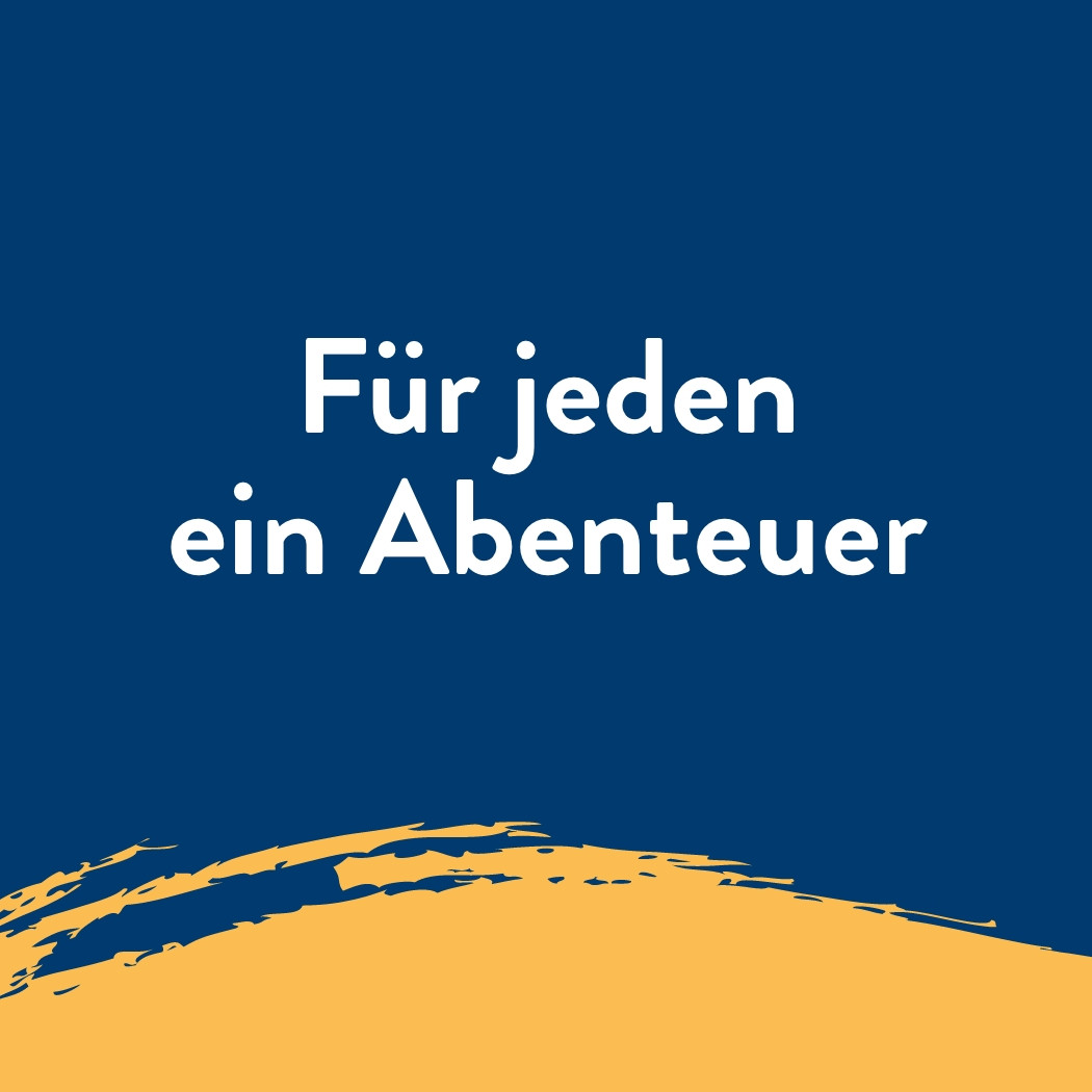 Blaue Kachel mit weißem Text für Smaeland