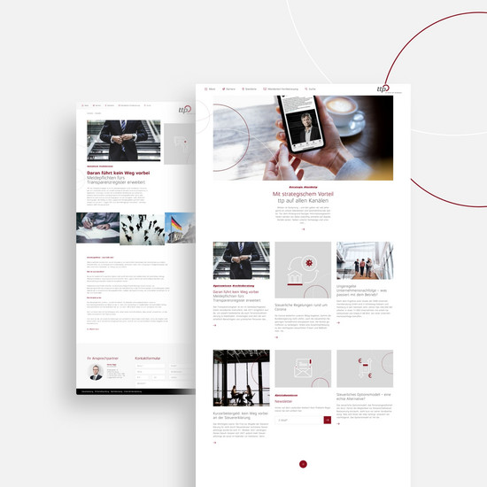 Content mit Strategie Ausschnitt aus ttp Homepage