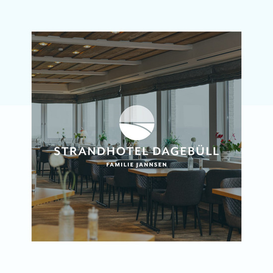 Der Nordsee so nah Blick auf die Esstische des Essbereiches im Strandhotel Dagebüll