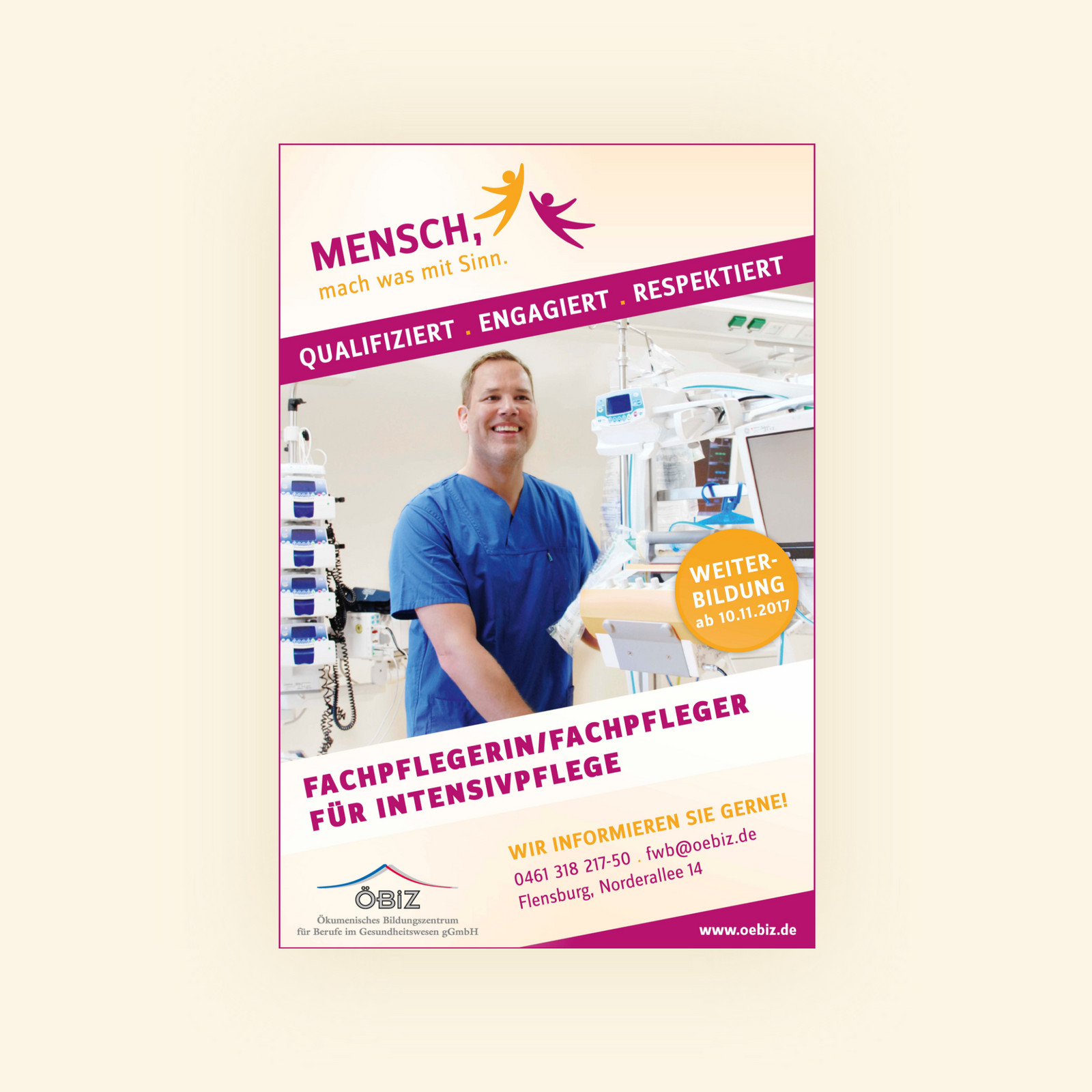 hochzwei_oebiz_teaser_04.jpg Weiterbildungs Flyer einem Krankenpfleger auf dem Cover