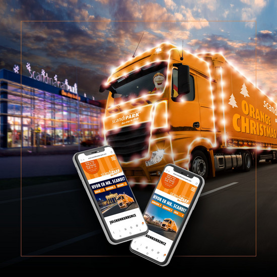 Der Scanditruck fährt am Scandipark vorbei