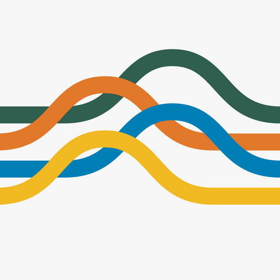 Sprachgenie Vier bunte Wellen