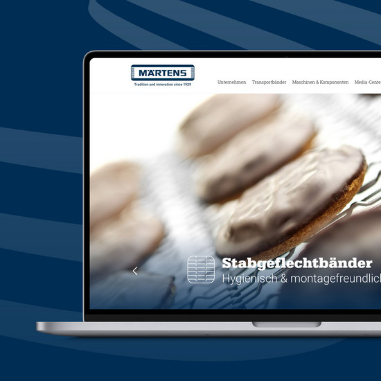 Ins Rollen gebracht… Die Desktopansicht von Märtens Transportbänder Homepage