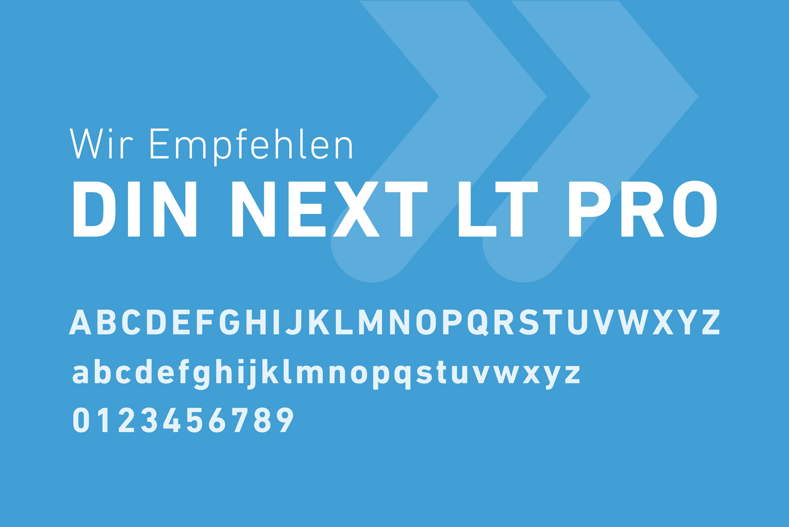 Ein Alphabet auf blauen Hintergrund