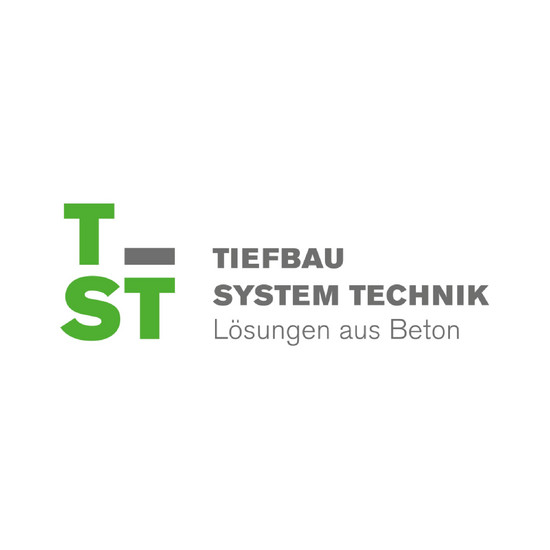 Wie angegossen Logo von Tiefbau System Technik