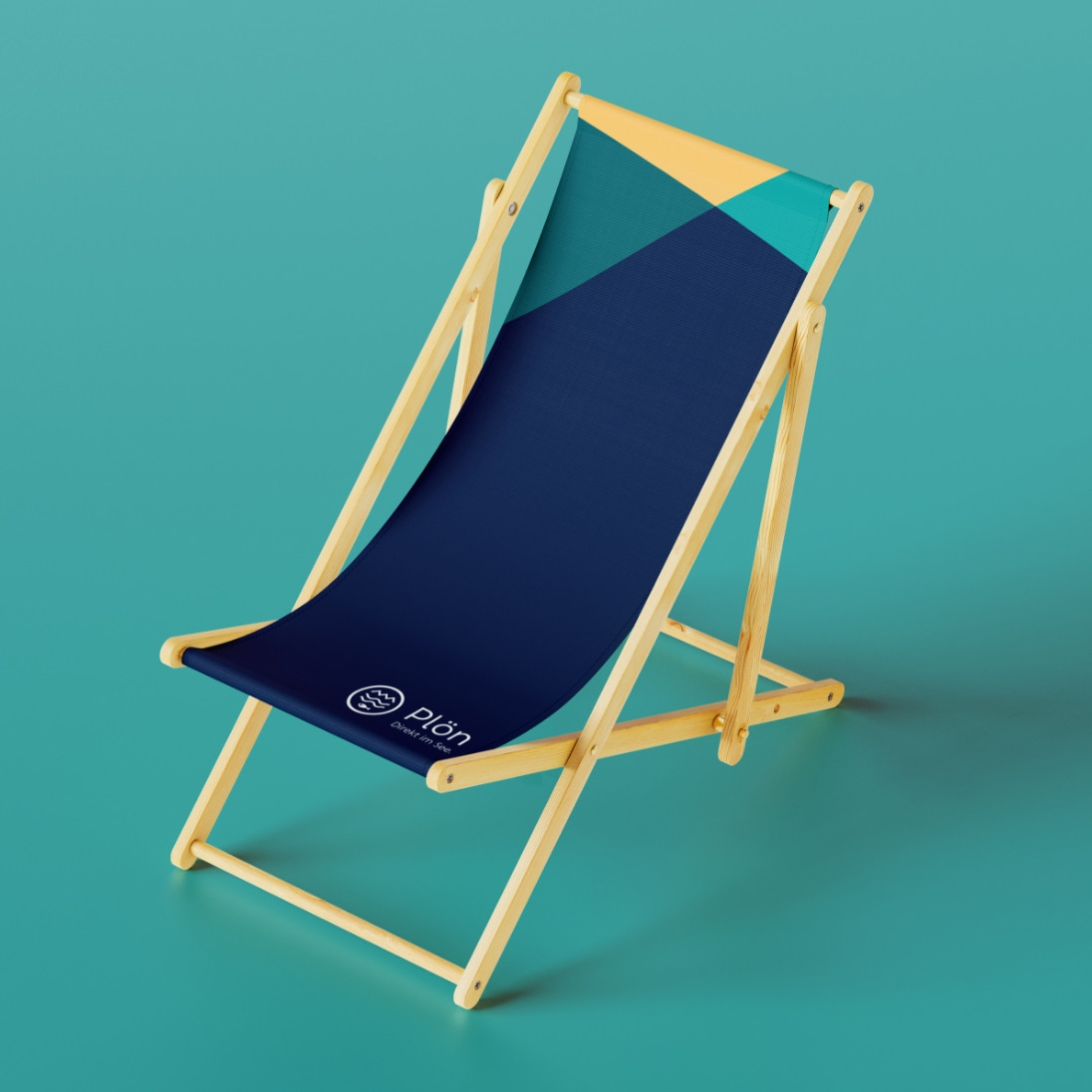 Ein Strand-Klappstuhl mit dem neuen Design