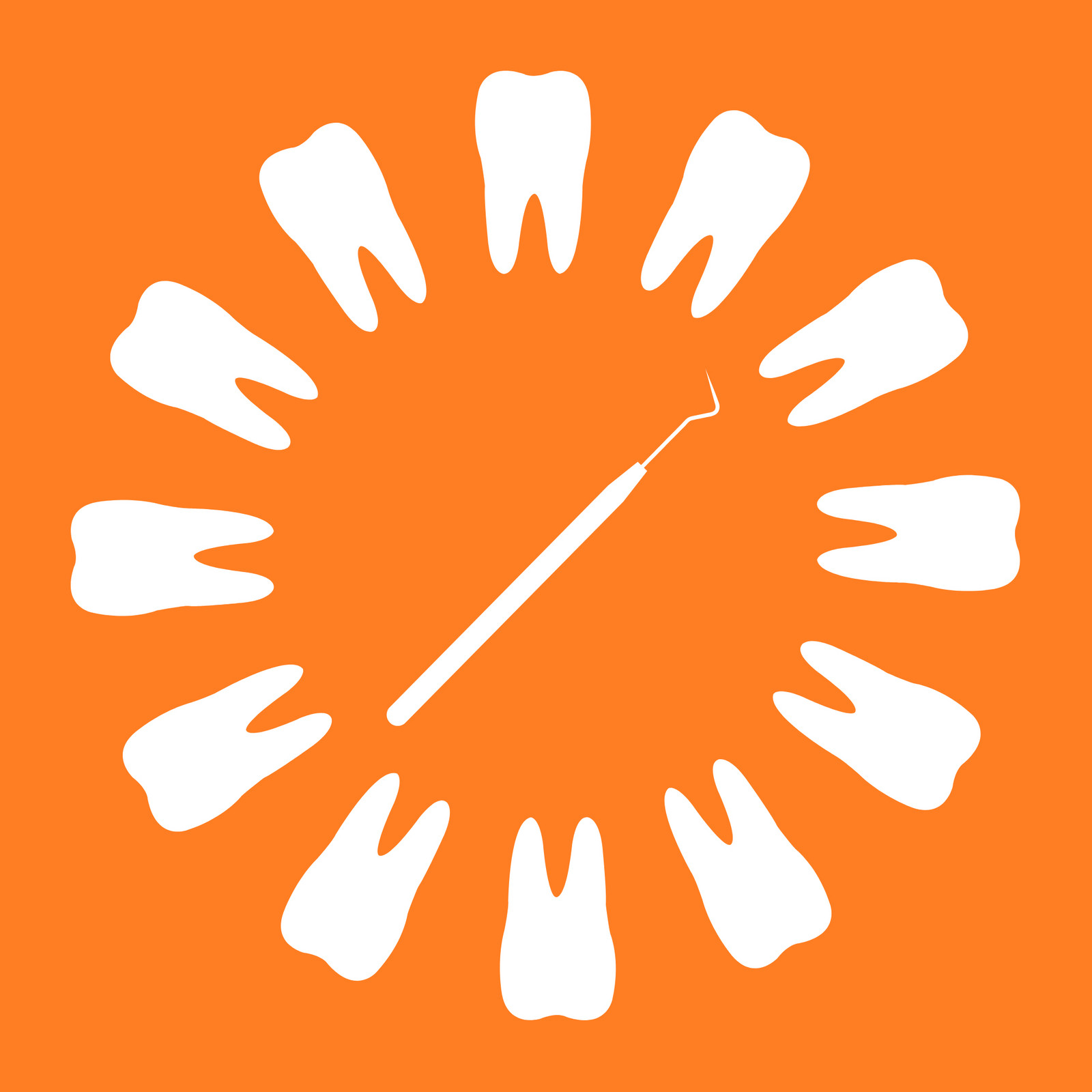 hochzwei_opti_teaser_02.jpg Kreis aus weißen Zähnen auf orangenem Hintergrund