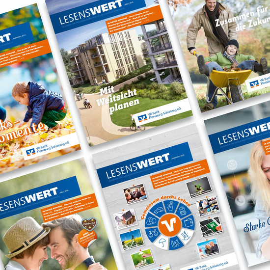 VR Kataloge mit unterschiedlichen Covern