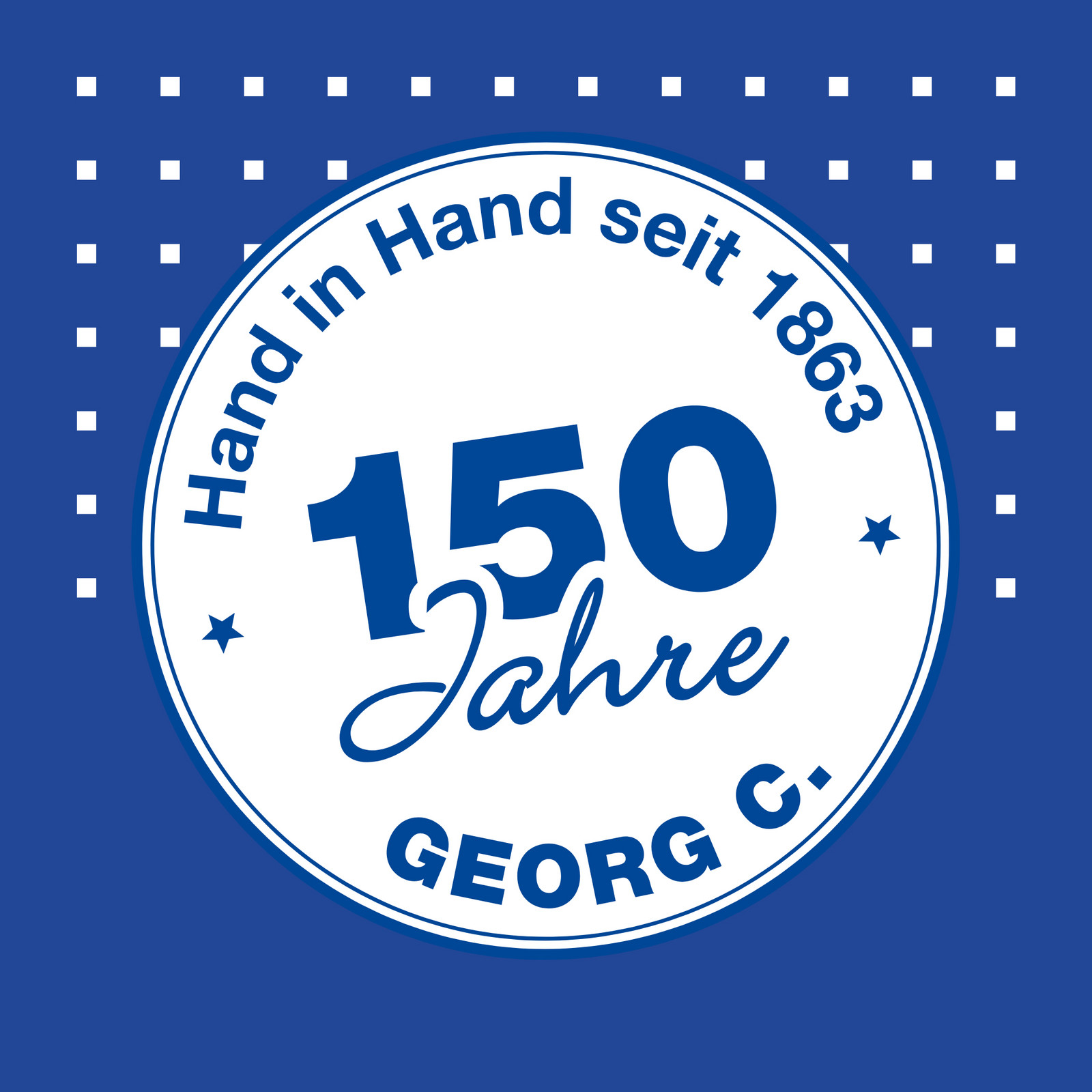 hochzwei_georgc_teaser_01.jpg Runde Jubiläumskachel zum 150 jährigen bestehen von Georg C