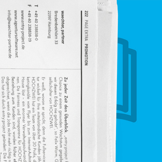 Ausschnitt eines Zeitungsartikels über HOCHZWEI