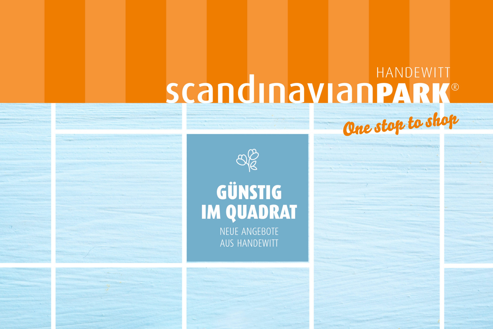 hochzwei_scan_teaser_gross_01.jpg Blaues Quadrat mit Scandinavienpark Überschrift