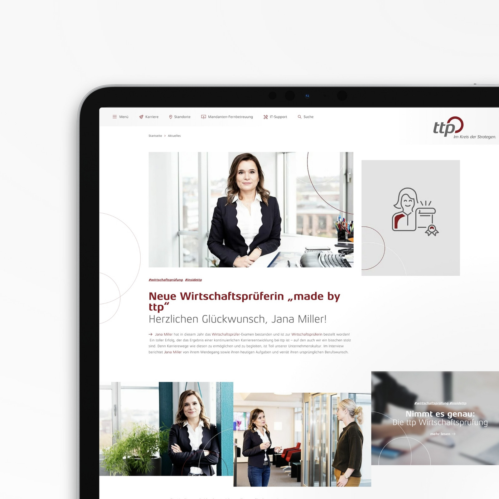 ttp Beitrag in Ipad Ansicht