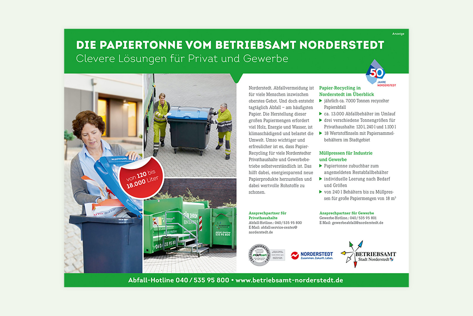 Frau schmeißt Müll in die Tonne