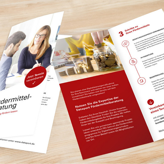 Roter Flyer von Dataport