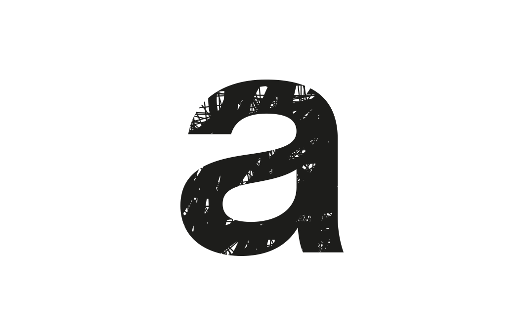 schwarzes a mit weißen Hintergrund