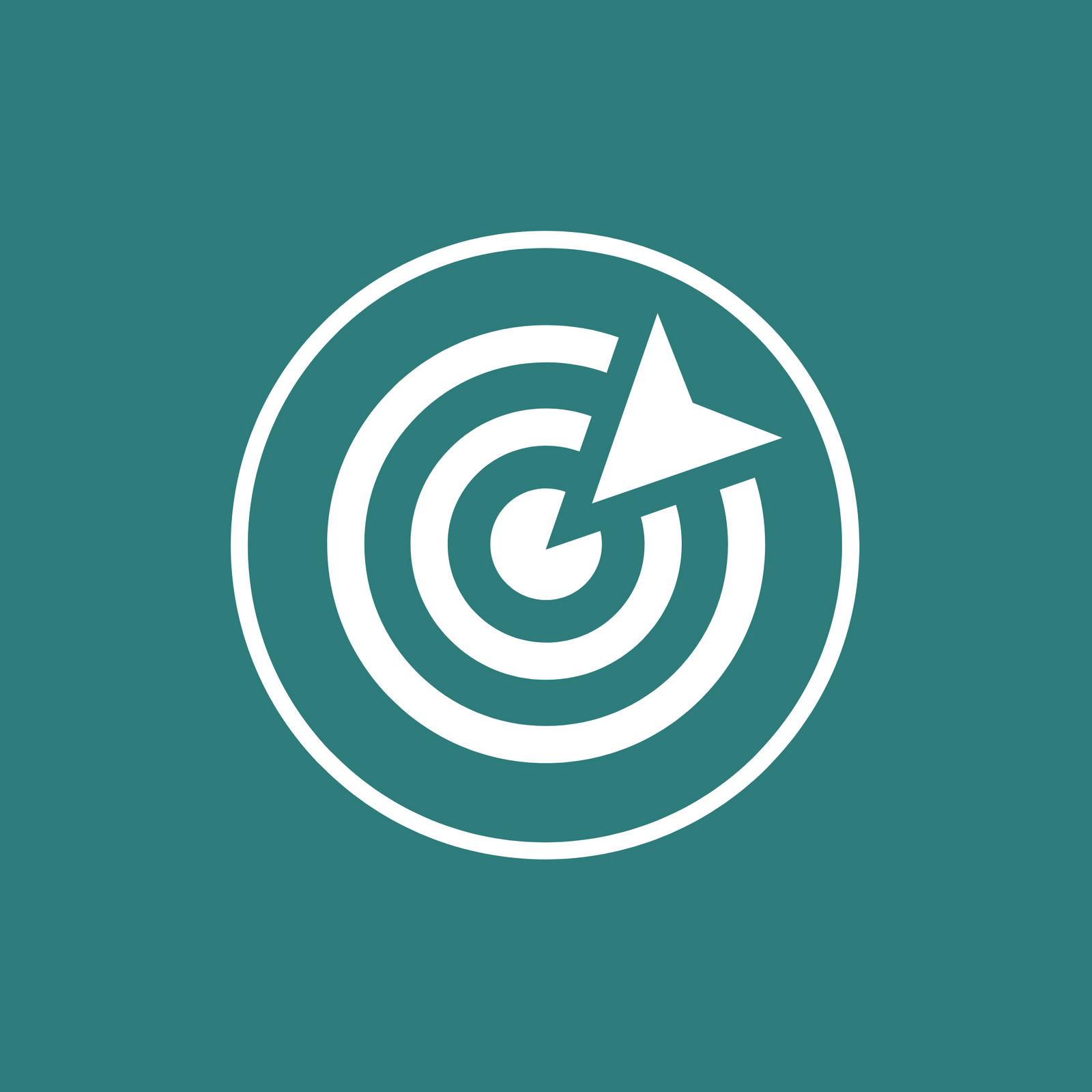 hochzwei_evdr_teaser_06.jpg Illustration einer Zielscheibe mit Pfeil vor türkisem Hintergrund