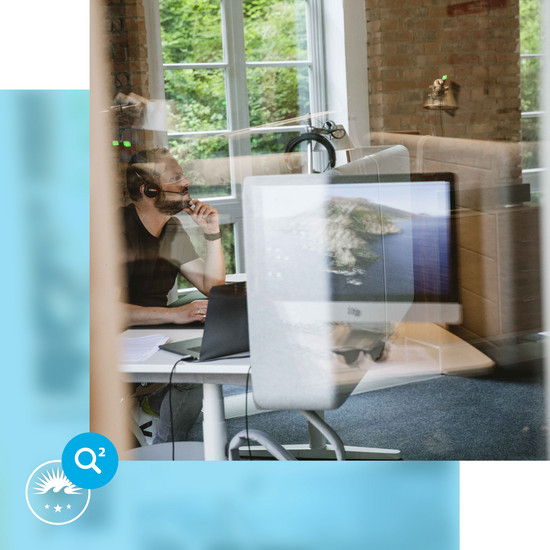 Digitale Transformation Blick in Büroraum bei Hochzwei