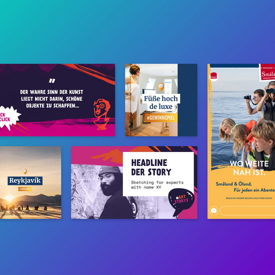 Social-Media-Vorlagen mit Canva Eine Canva Bildercollage