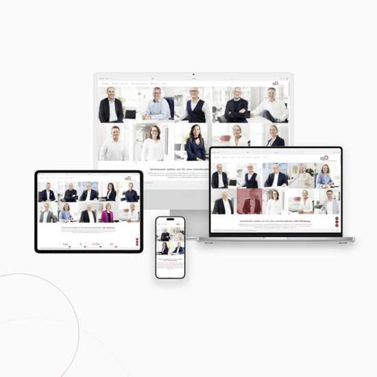 Interdisziplinäre Beratung auf Augenhöhe Die ttp Homepage in vier Ansichten