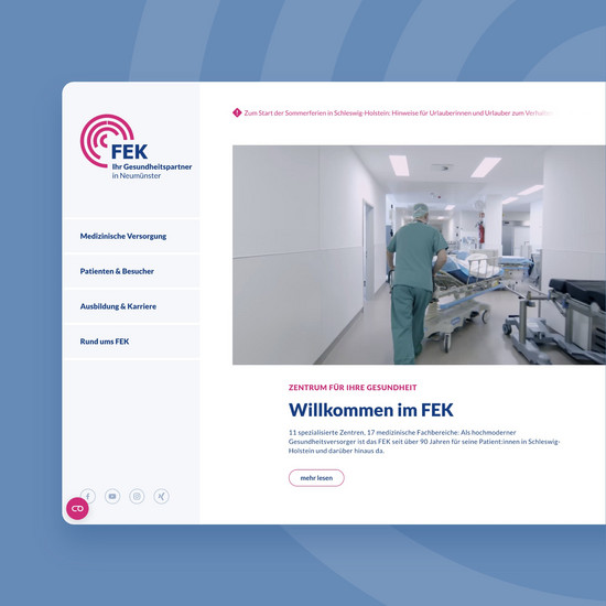 Neues Herzstück FEK: Neue Website