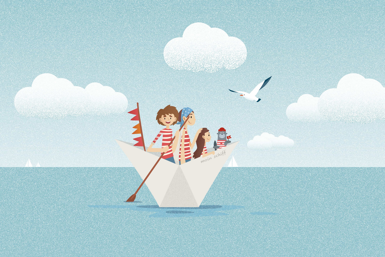 hochzwei_spho_teaser_gross_01.jpg Illsutriertes Bild mit zwei Personen in einem papierschiff
