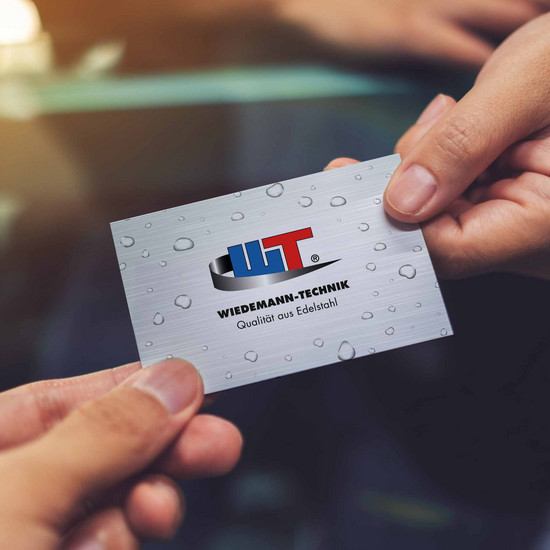 Edel in jeder Hinsicht Personen tauschen Wiedemann Visitenkarte aus