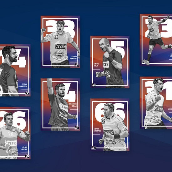 Mehrere SG Zeichnungen auf blauen Hintergrund