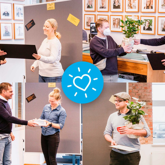 Was zu feiern² Jubilare bekommen Blumen