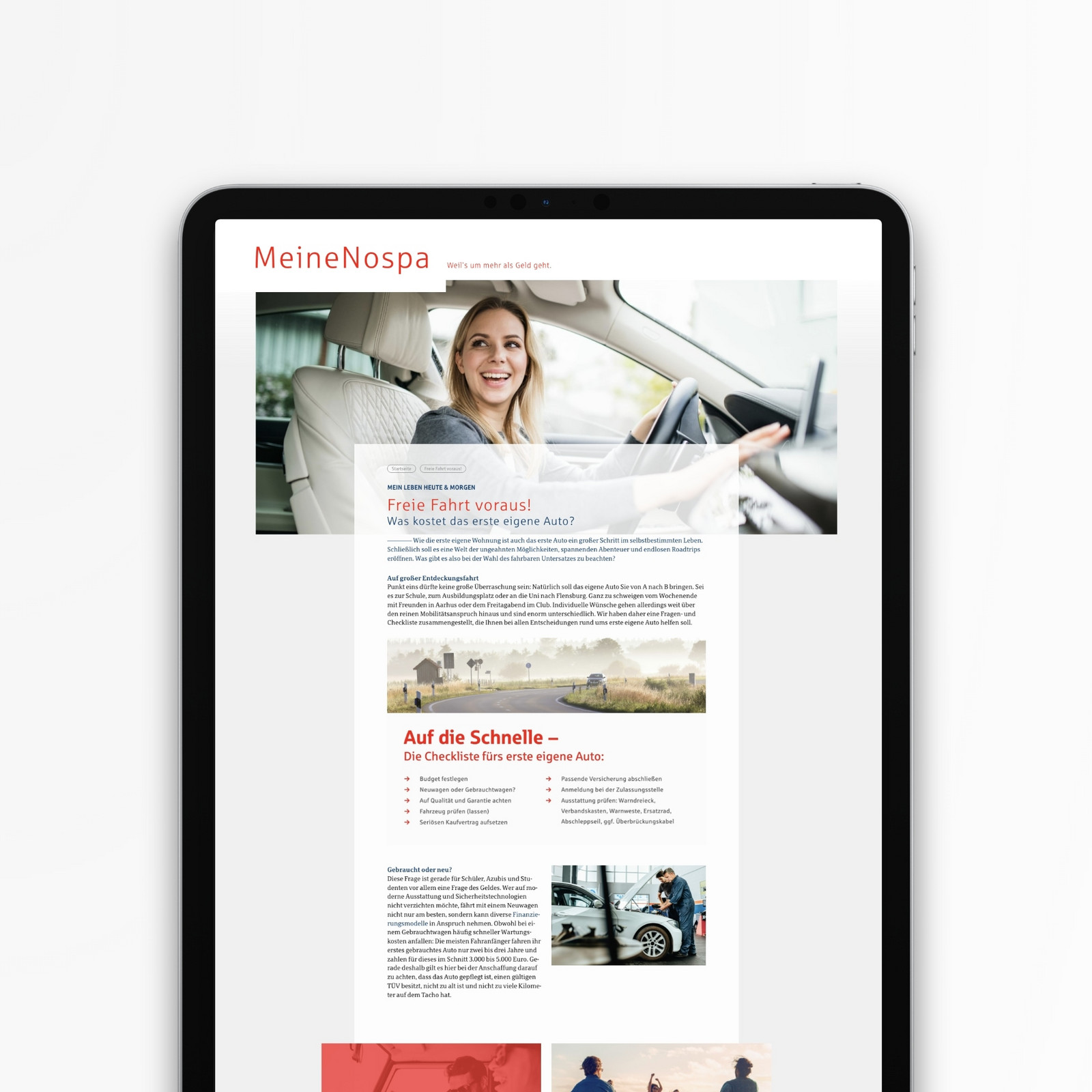 Sparkassen Beitrag zum ersten eigenen Auto