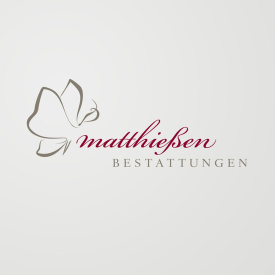 Neuer Internetauftritt für Bestattungsunternehmen Logo von Matthiessen Bestattungen mit einem Schmetterling