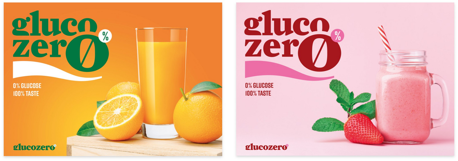 h2_einblicke_namensfindung_teaser_02.jpg 2 Grafiken von glucozero für die Säfte Orange und Erdbeere mit 0 % Glucose.