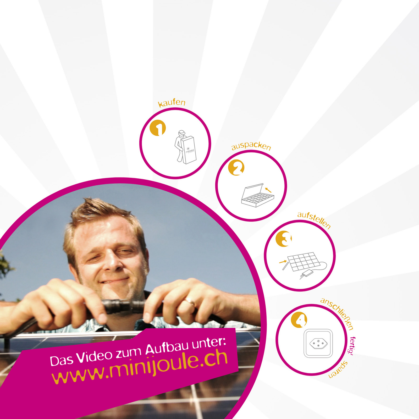 Kreisförmiges Bild vom einem Mann 